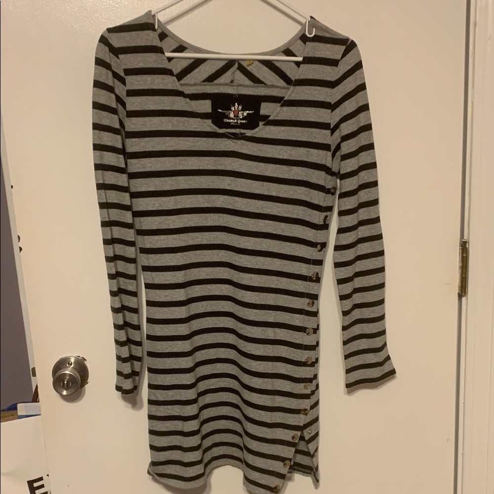 Striped tunic top or short dress